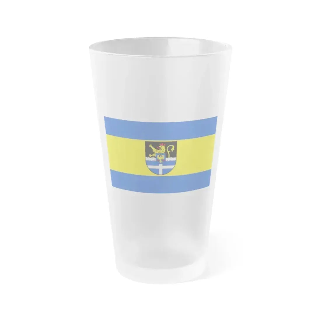 Flag of Germersheim Germany - Frosted Pint Glass 16oz 16oz Frosted - Go Mug Yourself