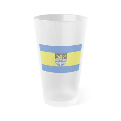 Flag of Germersheim Germany - Frosted Pint Glass 16oz 16oz Frosted - Go Mug Yourself