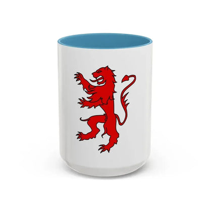 Flag of Gers France 2 - Accent Coffee Mug 15oz Light Blue - Go Mug Yourself