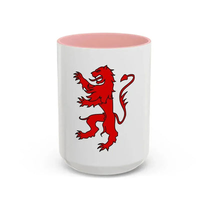 Flag of Gers France 2 - Accent Coffee Mug 15oz Pink - Go Mug Yourself