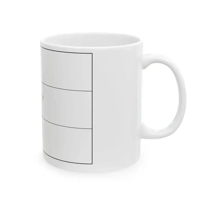 Flag of Ghana colouring page (Ghana) White Coffee Mug - Go Mug Yourself