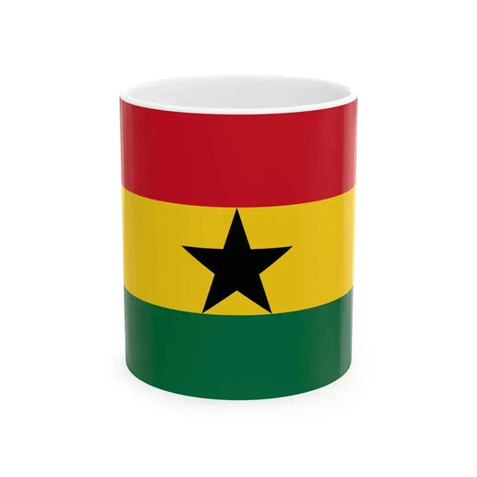 Flag of Ghana (Ghana) White Coffee Mug 11oz - Go Mug Yourself