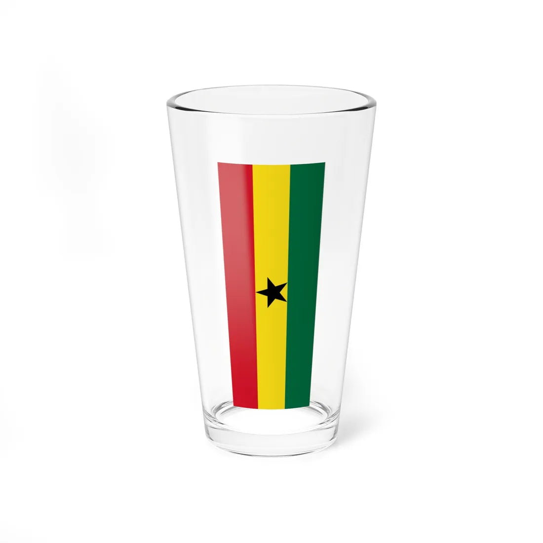 Flag of Ghana vertical (Ghana) Pint Glass 16oz 16oz - Go Mug Yourself