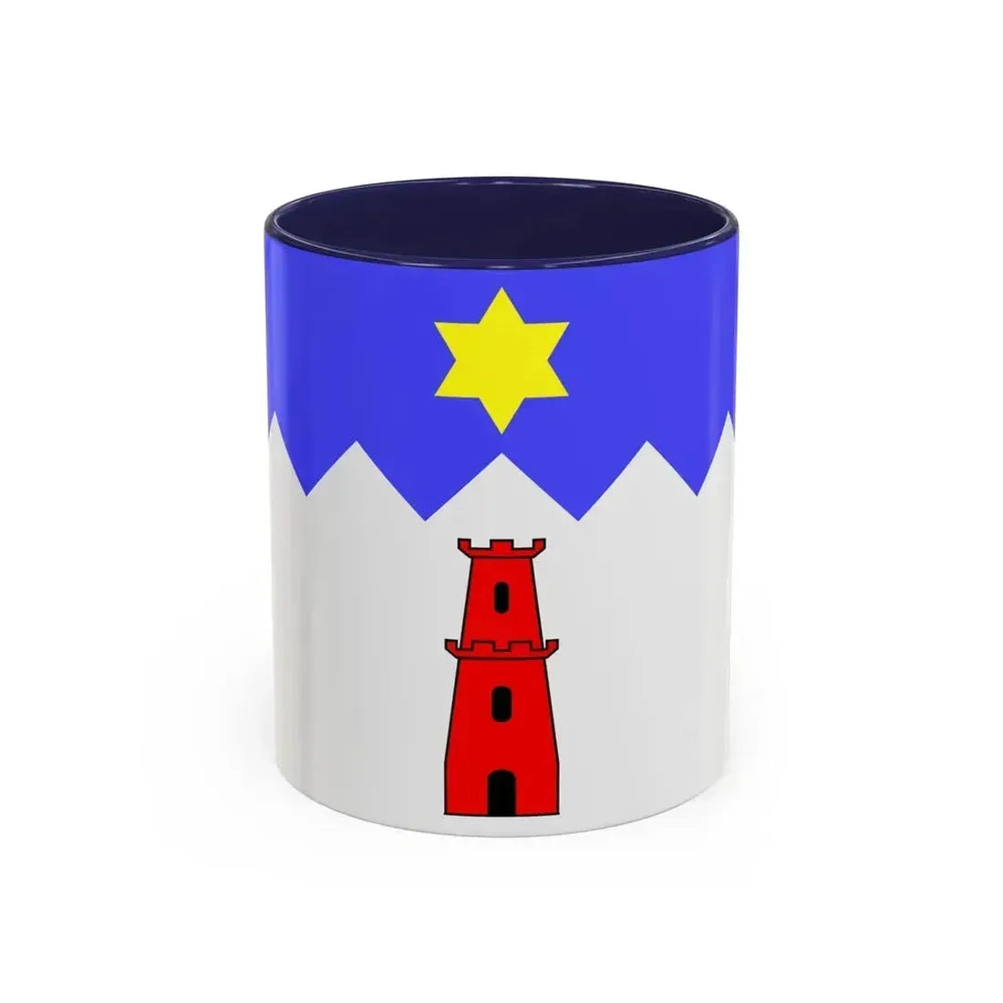 Flag of Gharb Malta - Accent Coffee Mug 11oz Navy - Go Mug Yourself