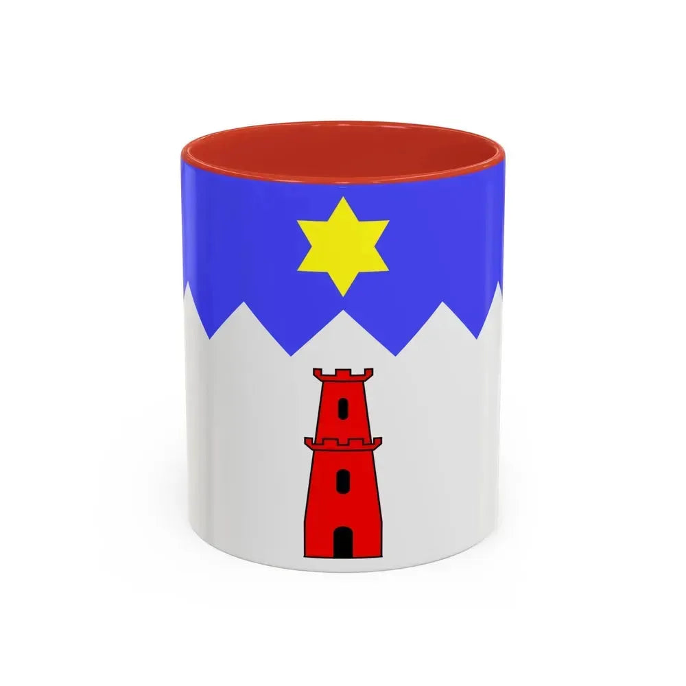 Flag of Gharb Malta - Accent Coffee Mug 11oz Red - Go Mug Yourself