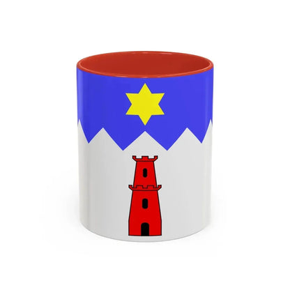 Flag of Gharb Malta - Accent Coffee Mug 11oz Red - Go Mug Yourself