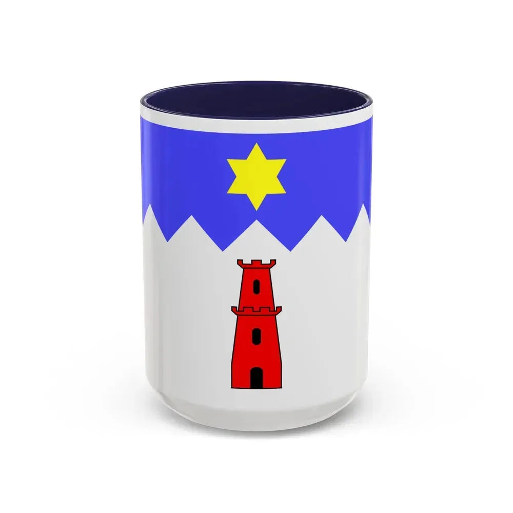 Flag of Gharb Malta - Accent Coffee Mug 15oz Navy - Go Mug Yourself