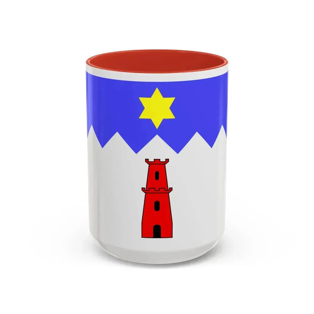 Flag of Gharb Malta - Accent Coffee Mug 15oz Red - Go Mug Yourself