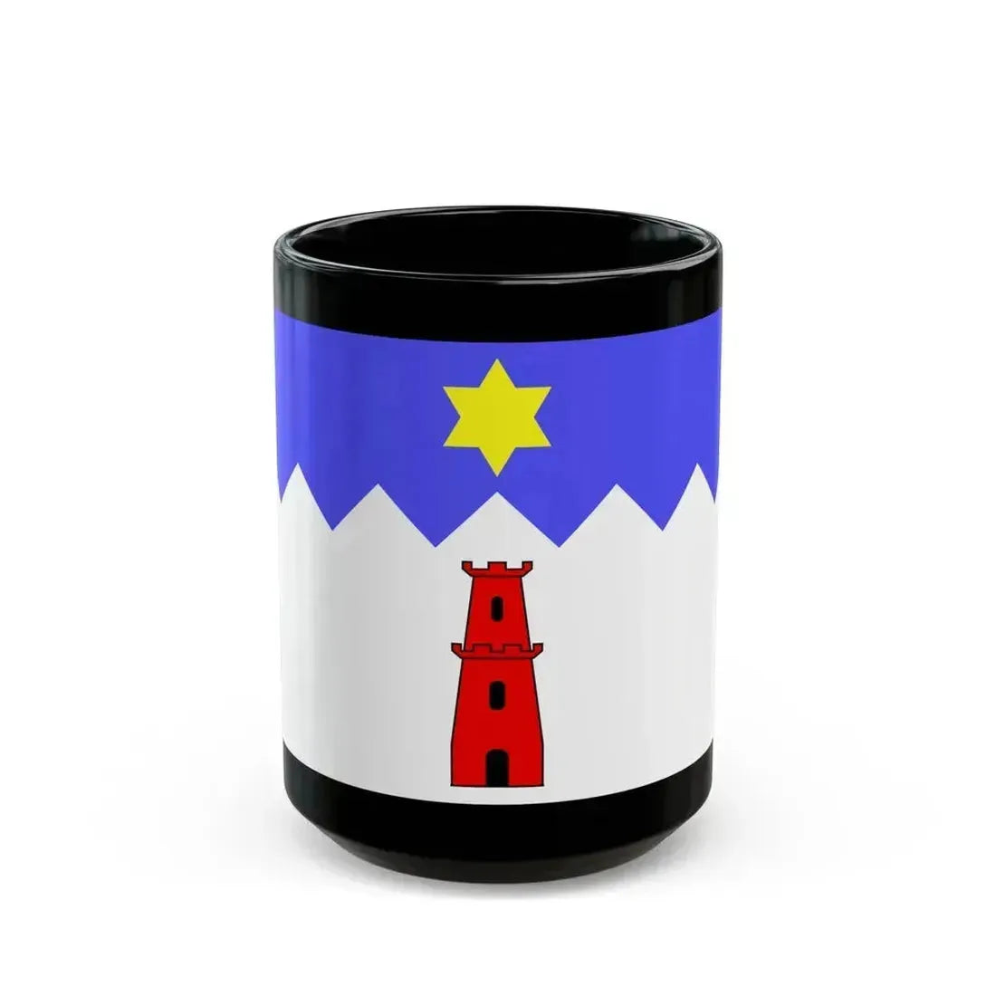 Flag of Gharb Malta - Black Coffee Mug 15oz - Go Mug Yourself