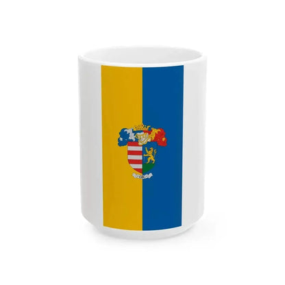 Flag of Gic (Hungary) White Coffee Mug 15oz - Go Mug Yourself