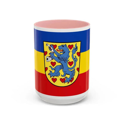 Flag of Gifhorn Germany - Accent Coffee Mug 15oz Pink - Go Mug Yourself