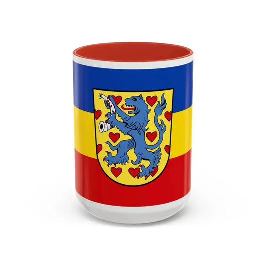 Flag of Gifhorn Germany - Accent Coffee Mug 15oz Red - Go Mug Yourself