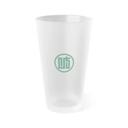 Flag of Gifu Prefecture Japan - Frosted Pint Glass 16oz 16oz Frosted - Go Mug Yourself