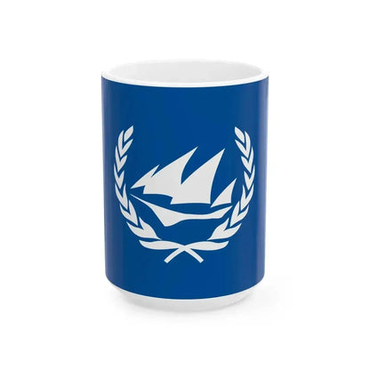Flag of Giglio Island (Italy) White Coffee Mug 15oz - Go Mug Yourself
