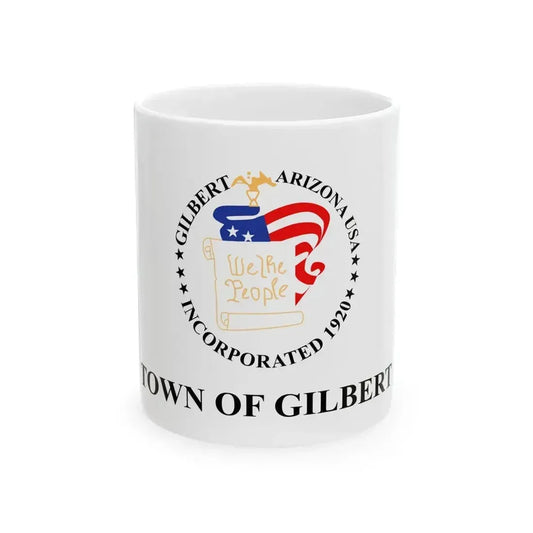 Flag of Gilbert Arizona (United States) White Coffee Mug 11oz - Go Mug Yourself