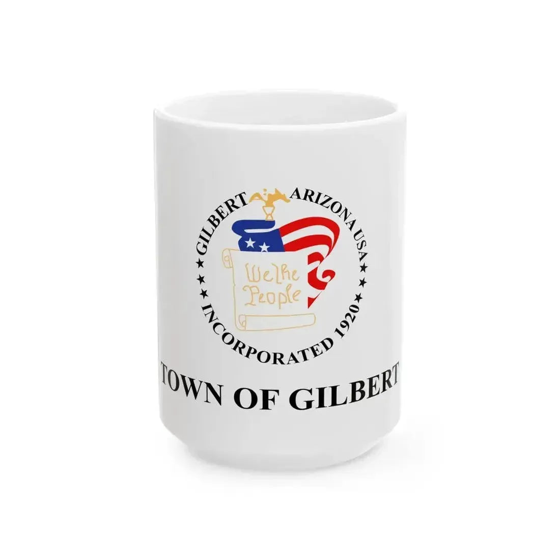 Flag of Gilbert Arizona (United States) White Coffee Mug 15oz - Go Mug Yourself