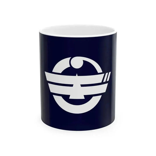 Flag of Ginowan Okinawa (Japan) White Coffee Mug 11oz - Go Mug Yourself