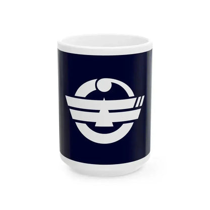 Flag of Ginowan Okinawa (Japan) White Coffee Mug 15oz - Go Mug Yourself