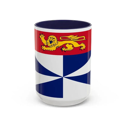 Flag of Gironde France 2 - Accent Coffee Mug 15oz Navy - Go Mug Yourself