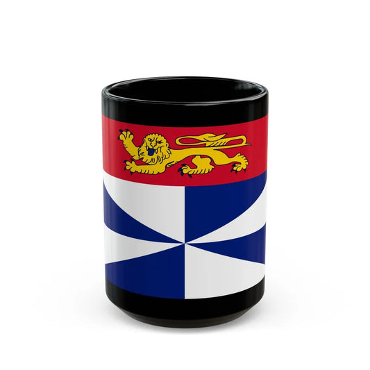 Flag of Gironde France 2 - Black Coffee Mug-15oz-Go Mug Yourself