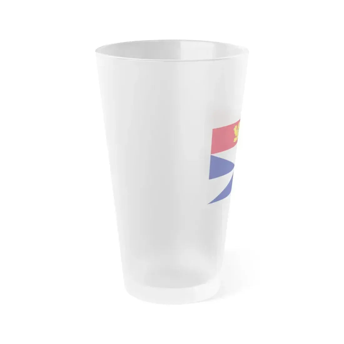 Flag of Gironde France 2 - Frosted Pint Glass 16oz - Go Mug Yourself