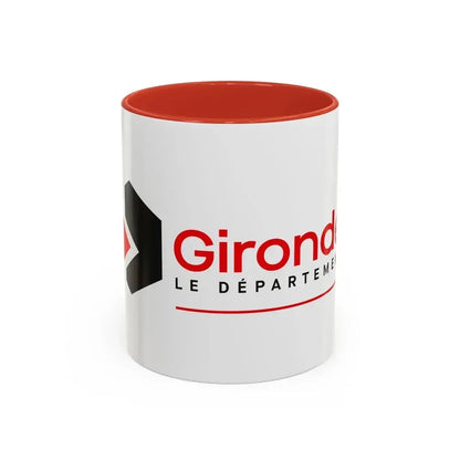 Flag of Gironde France - Accent Coffee Mug 11oz Red - Go Mug Yourself