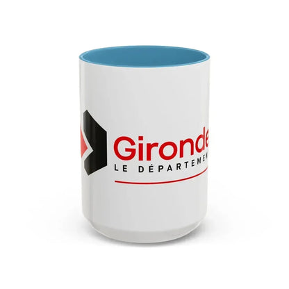 Flag of Gironde France - Accent Coffee Mug 15oz Light Blue - Go Mug Yourself