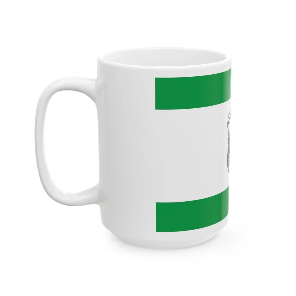 Flag of Givatayim Israel - White Coffee Mug-Go Mug Yourself