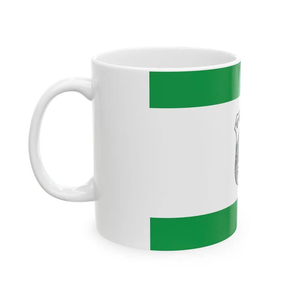 Flag of Givatayim Israel - White Coffee Mug-Go Mug Yourself