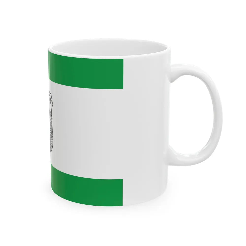 Flag of Givatayim Israel - White Coffee Mug-Go Mug Yourself