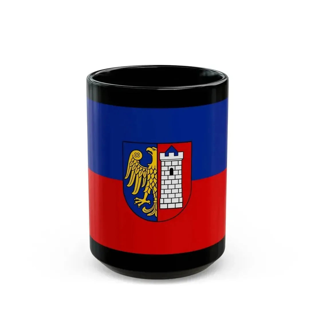 Flag of Gliwice Poland - Black Coffee Mug 15oz - Go Mug Yourself
