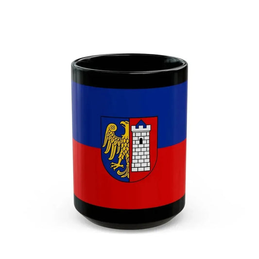 Flag of Gliwice Poland - Black Coffee Mug 15oz - Go Mug Yourself