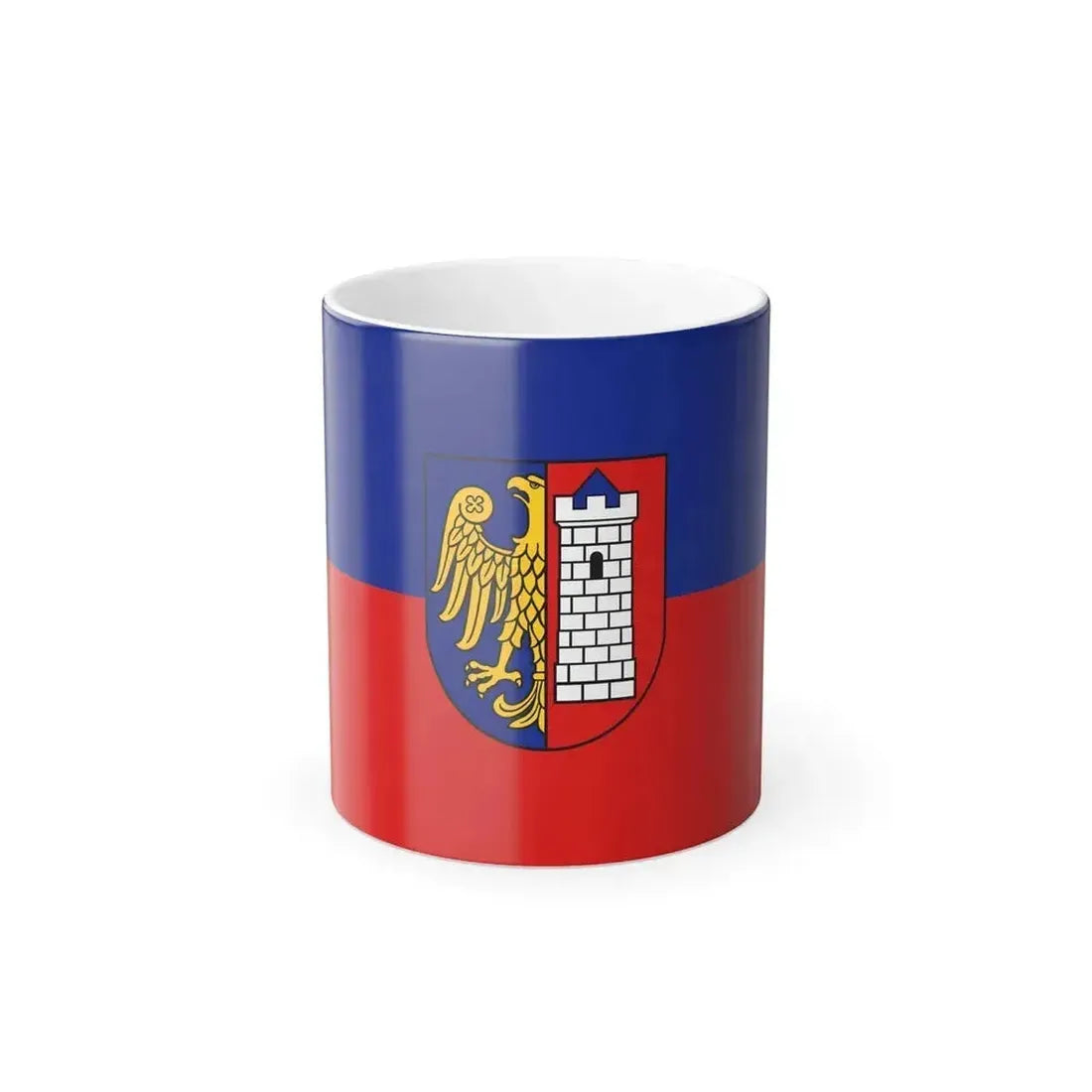 Flag of Gliwice Poland - Color Changing Coffee Mug 11oz - Go Mug Yourself