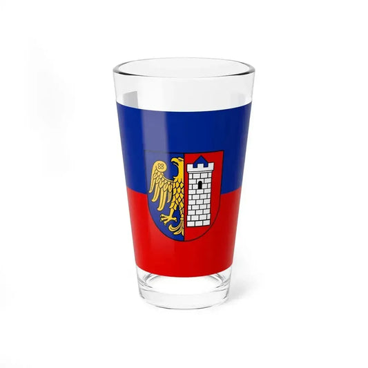 Flag of Gliwice Poland - Pint Glass 16oz 16oz - Go Mug Yourself