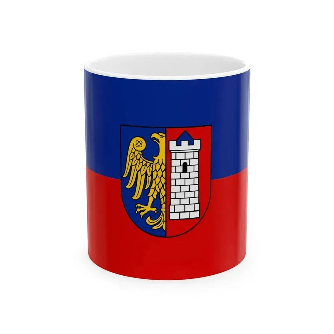 Flag of Gliwice Poland - White Coffee Mug 11oz - Go Mug Yourself