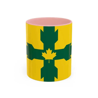 Flag of Gloucester Ontario Canada - Accent Coffee Mug 11oz Pink - Go Mug Yourself