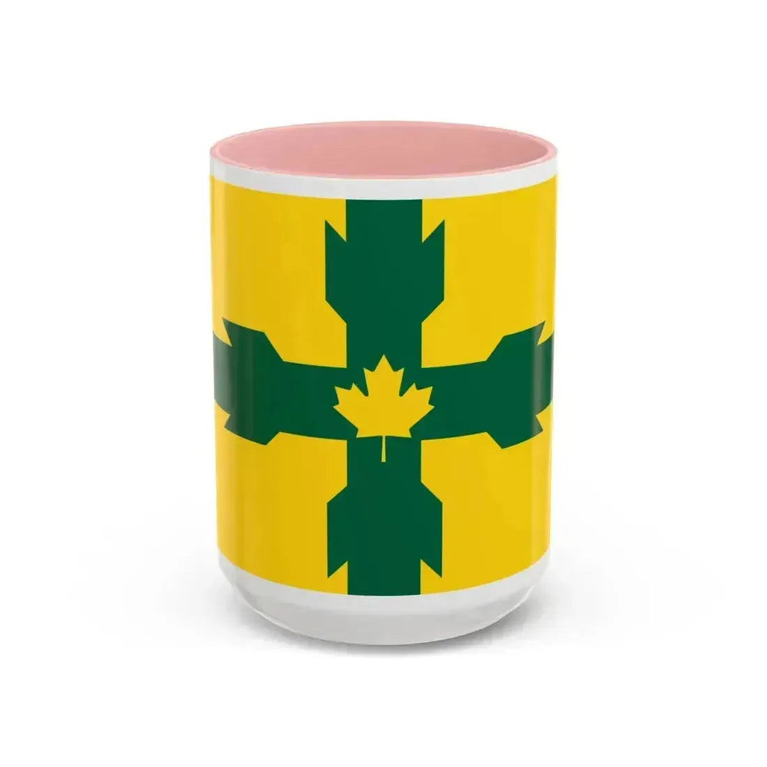 Flag of Gloucester Ontario Canada - Accent Coffee Mug 15oz Pink - Go Mug Yourself