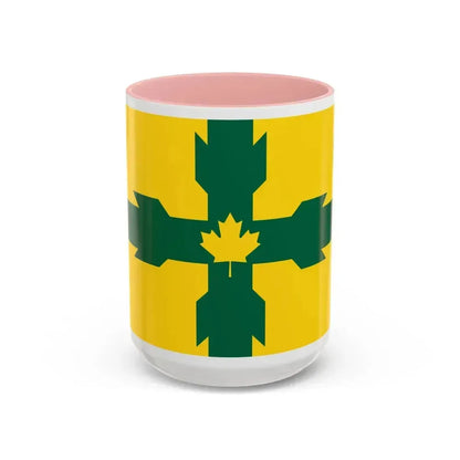 Flag of Gloucester Ontario Canada - Accent Coffee Mug 15oz Pink - Go Mug Yourself