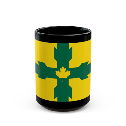 Flag of Gloucester Ontario Canada - Black Coffee Mug-15oz-Go Mug Yourself