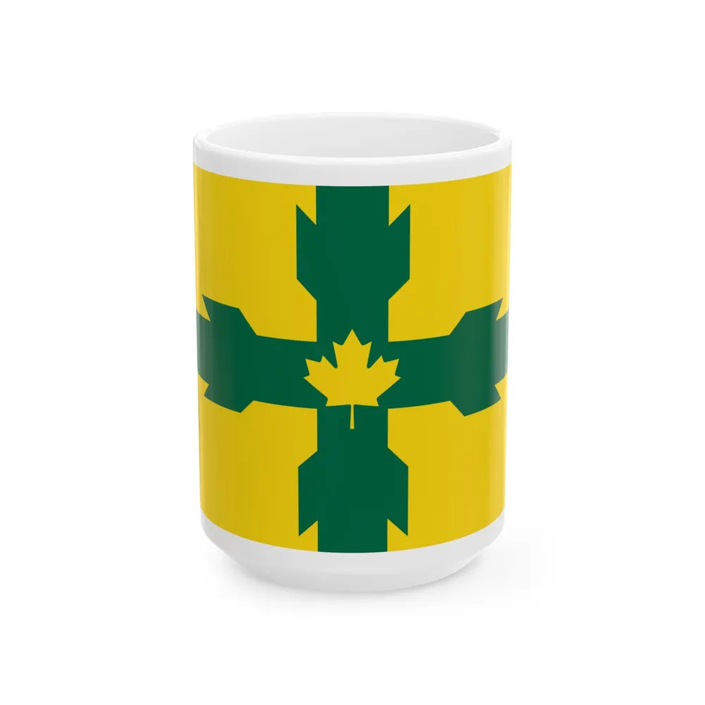 Flag of Gloucester Ontario Canada - White Coffee Mug-15oz-Go Mug Yourself