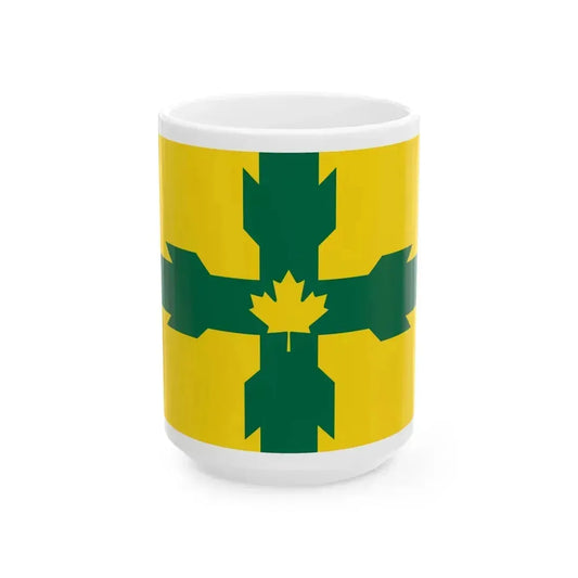 Flag of Gloucester Ontario Canada - White Coffee Mug 15oz - Go Mug Yourself