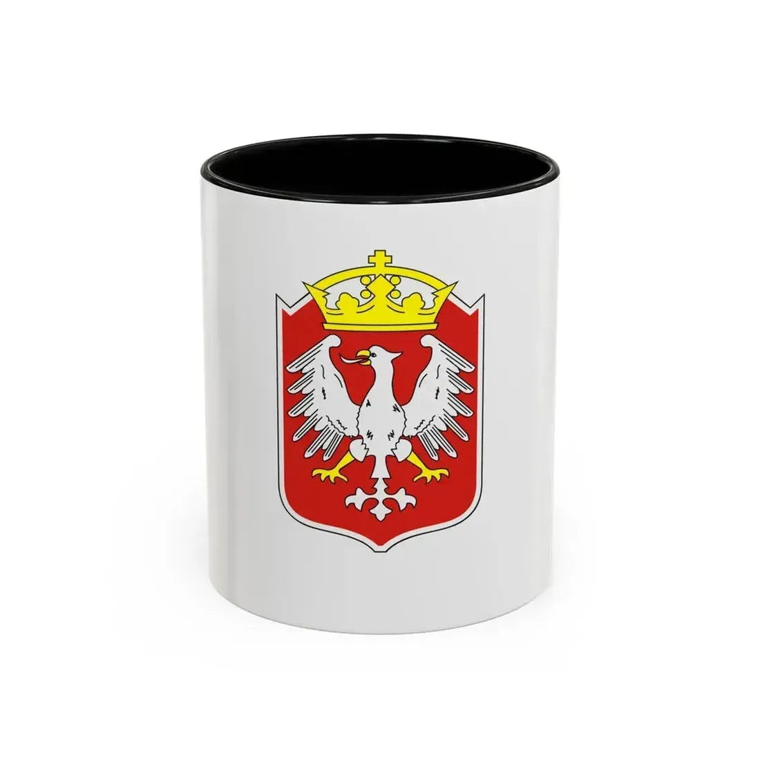 Flag of Gniezno Poland - Accent Coffee Mug 11oz Black - Go Mug Yourself