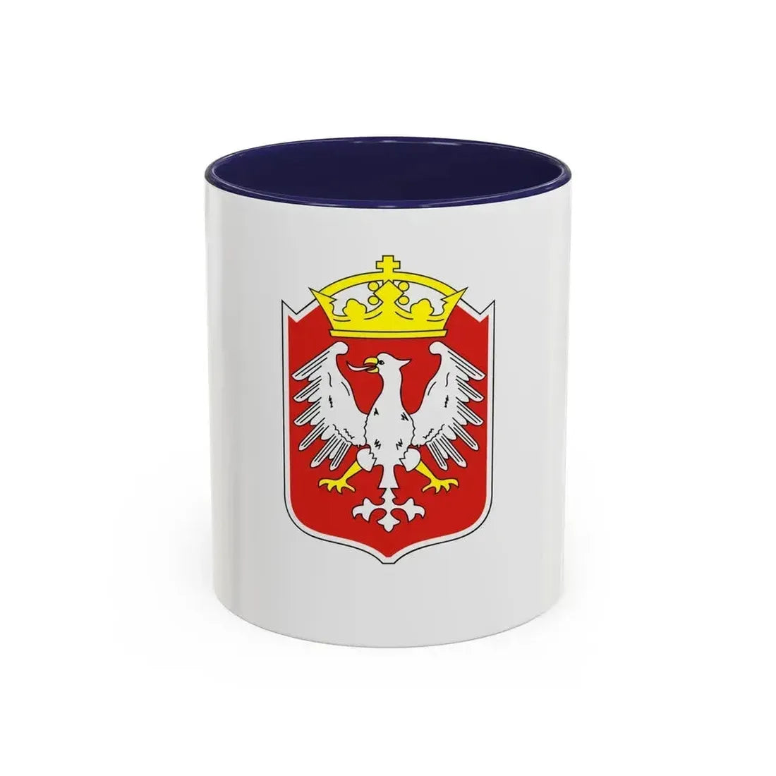 Flag of Gniezno Poland - Accent Coffee Mug 11oz Navy - Go Mug Yourself