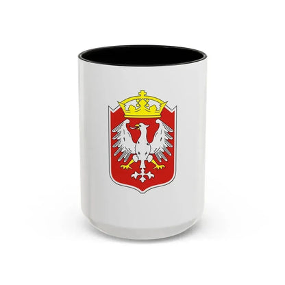 Flag of Gniezno Poland - Accent Coffee Mug 15oz Black - Go Mug Yourself