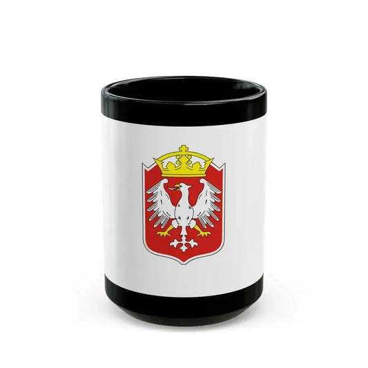 Flag of Gniezno Poland - Black Coffee Mug 15oz - Go Mug Yourself