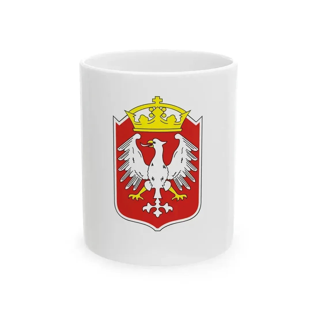 Flag of Gniezno Poland - White Coffee Mug 11oz - Go Mug Yourself