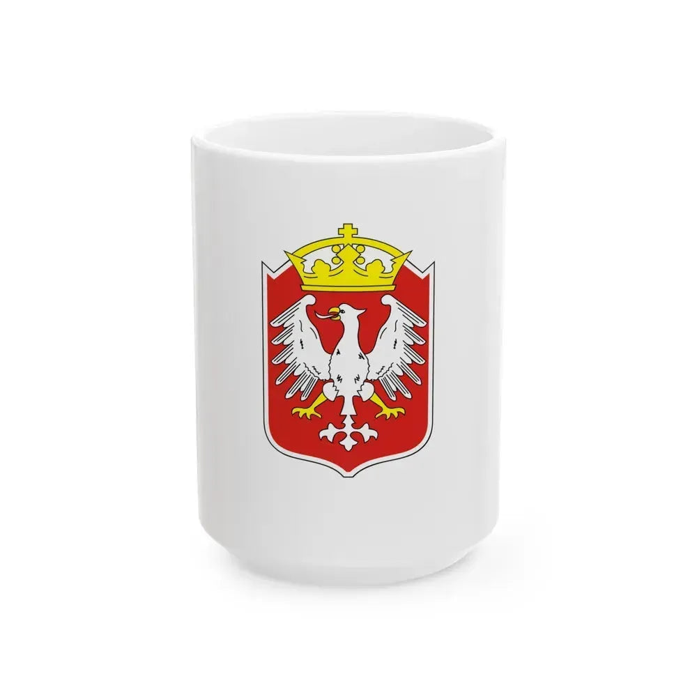Flag of Gniezno Poland - White Coffee Mug 15oz - Go Mug Yourself