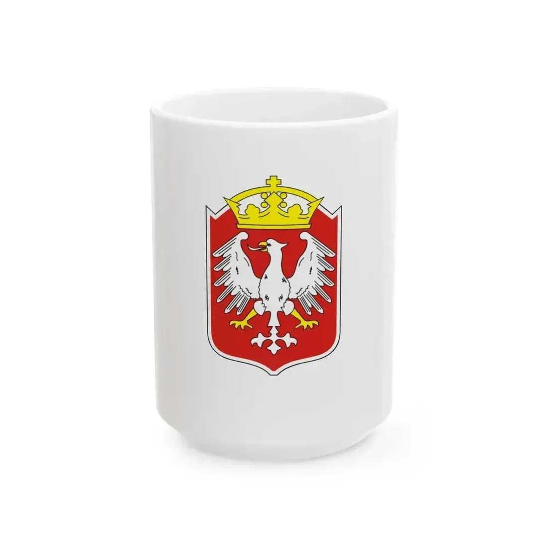 Flag of Gniezno Poland - White Coffee Mug 15oz - Go Mug Yourself