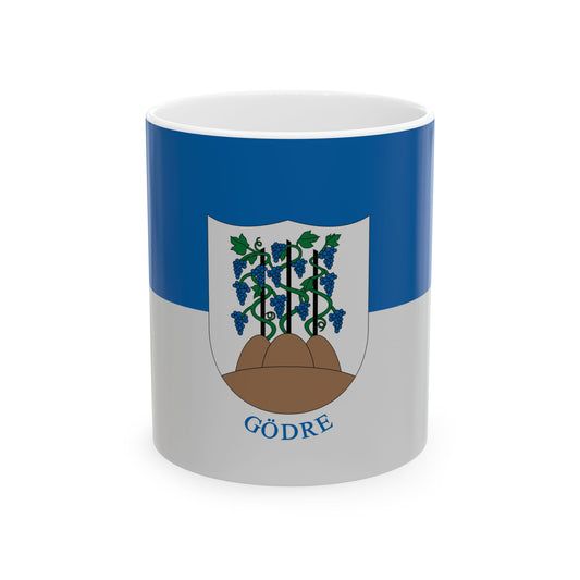 Flag of Godre (Hungary) White Coffee Mug-11oz-Go Mug Yourself