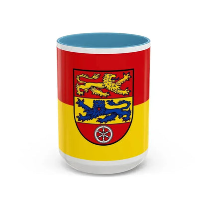 Flag of Goettingen Germany - Accent Coffee Mug 15oz Light Blue - Go Mug Yourself